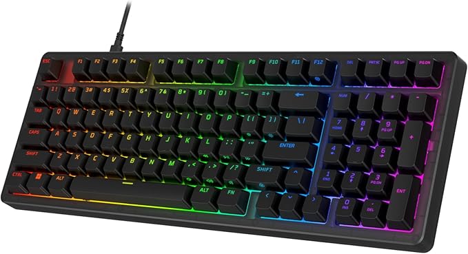HyperX Origins 2 1800 – Gaming Keyboard PC Swappable Housing Hotswap Switches High Profile 1800 Layout 8k Polling Adjustable Angle Mechanical Switches