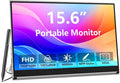 Portable Monitor IPS Small HDMI Display Dual USB-C Low Power External Screen for Laptop PC Mac Switch Rasp Pi Xbox (15.6 IPS 1080P)