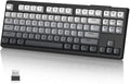 ZIYOU LANG M87 75% Wireless Gaming Keyboard Mechanical Feel Silent Rainbow Backlit Bluetooth/2.4Ghz PBT Gradient Keycaps Rechargeable 4000mAH Battery Ergonomic for MAC/Win/PC-Moonnight