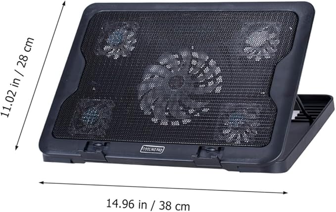 Gatuida Notebook Cooler Cooling Pad with USB Fans Energy-Saving Laptop Cooling Mat Stand for Heat Dissipation Easy Installation Compatible with Laptops