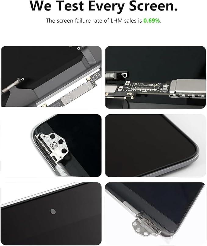 A2337 Replacement Screen 13.3 for MacBook Air 13 inch M1 2020 Year (Model: EMC 3598 MGN93 MGNA3 MGND3 MGNE3 MGN63 MGN73) Full LCD Screen Display Assembly with Fix Kit (Rose Gold)