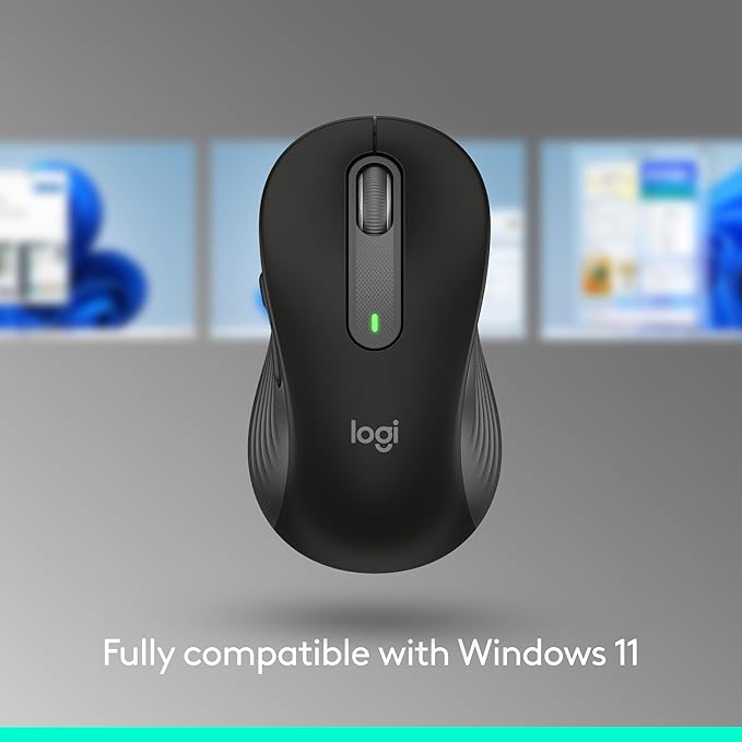 Logitech Signature M650 L Full Size Wireless Mouse - for Large Sized Hands 2-Year Battery Silent Clicks Customizable Side Buttons Bluetooth for PC/Mac/Multi-Device/Chromebook - Classic Red
