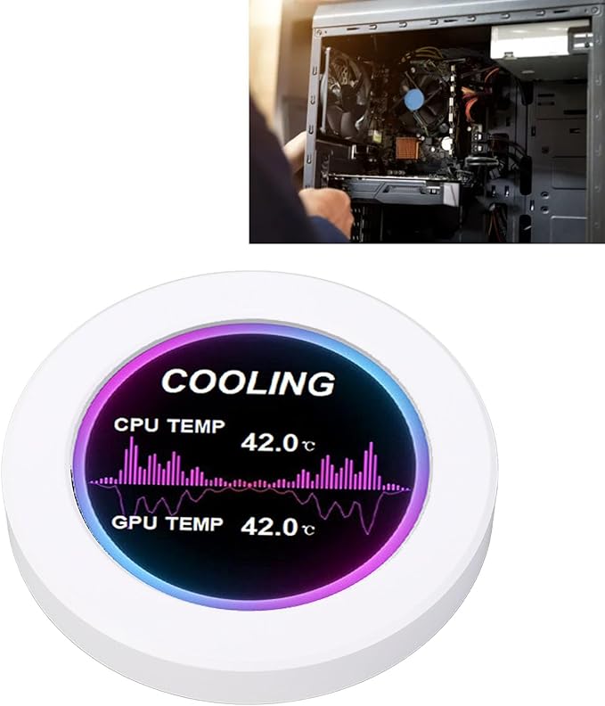 IPS LCD Display Circular 360 Degree Rotation 2.1in 480x480 Screen Replacement PC Parts White