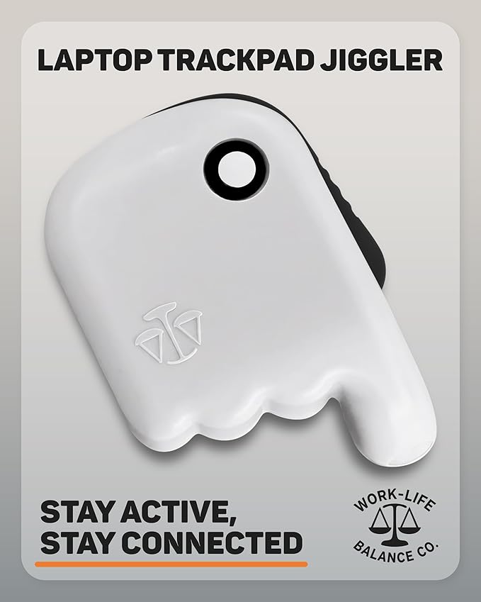 Work-Life Balance Randomized Mouse Trackpad Jiggler - Undetectable Mechanical Moving Device for Laptop Cordless Device Automatic Shaker to Keep Screen Active for WFH Remote Work Essential - Gray