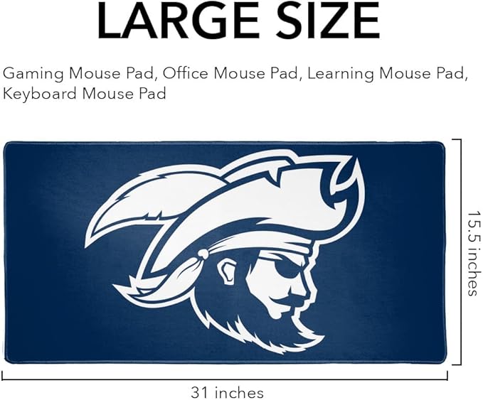 Charleston Southern University Primary Logo Large Gaming Mouse Pad Desk Mat with Stitched Edges Non-Slip Base for Gamer Home and Office 31.5 x 15.7