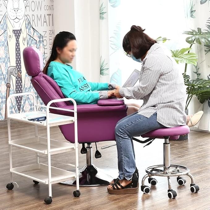 Office Chair Gaming Chair Computer Chair Multi-Function Hairdressing Chair Lifted Rotated Chair Reclining Salon Furniture Disc Feet Nail Art Chair