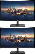 ASUS VA27VQSE Curved 27-inch 1080P Full HD Frameless 1 ms 75Hz LCD Gaming Monitor 2-Pack Bundle with DisplayPort HDMI Integrated Speaker Black