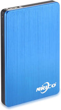 NRICO Portable External Hard Drive USB 3.0 2.5 Inch Compatible with PC Mac Desktop (Blue 500 GB)