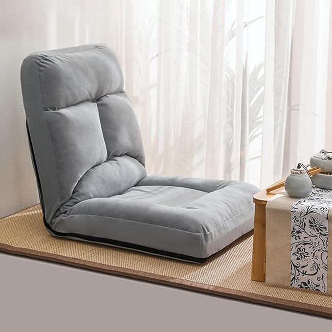 BTZHY Floor Chair Floor Chair with Backrest Foldable Floor Chair for Adults Lazy Sofa Meditation Chair Window Chair with 5 Adjustable Positions for Sitting Reading Watching &amp Yoga (/Pink)