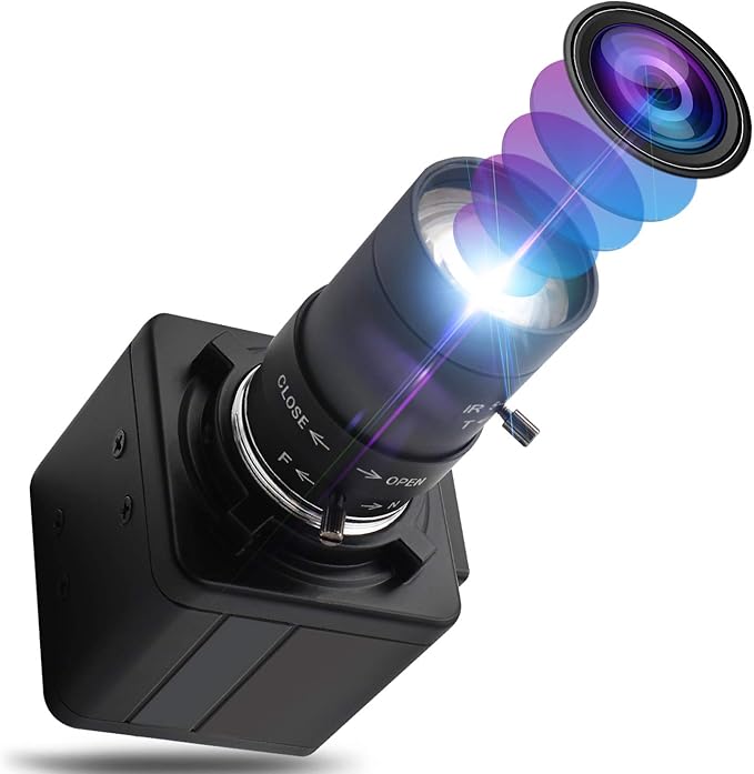8MP USB Camera 2448P Webcam with Zoom Lens Video Conference Streaming Industria Camera UVC Plug Play PC Webcam for Windows Linux MAC OS Android Raspberry Pi