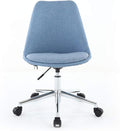 Mlaea Apartment Dining Chair Classroom Dormitory Hotel Chair with Rolling Wheels Backrest Computer Racing Gaming Chair 48 * 43 * 86-96CM(Color:#4)