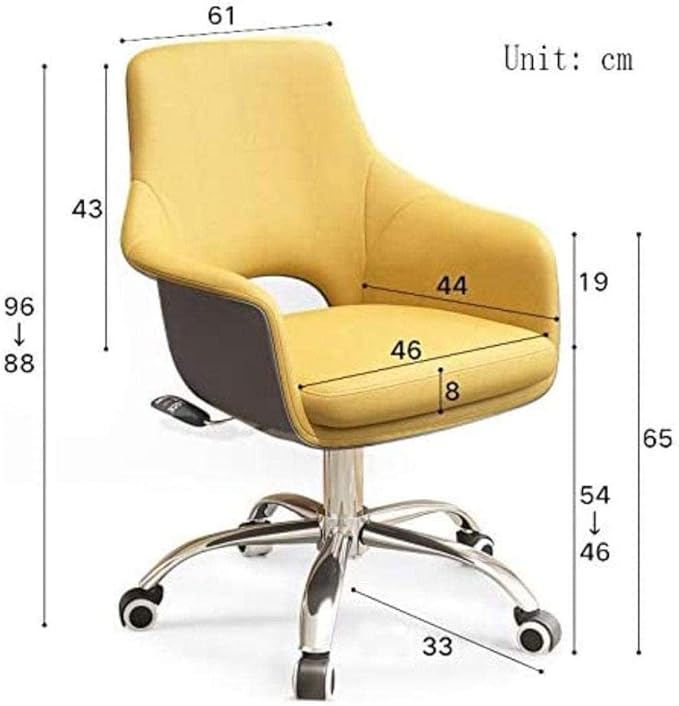 Office Chair Gaming Chair Computer Chair Adjustable Office Desk Chair with Casters Swivel Chair Learning Chair Writing Office Chair Game Chair Lift Chair (Color : Grau)