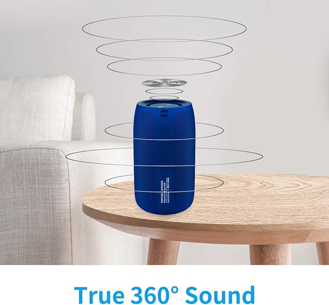 Bluetooth SpeakerMusiBaby SpeakerOutdoor PortableWaterproof Speakers Bluetooth WirelessDual Pairing Bluetooth 5.0Loud StereoBooming Bass1500 Mins Playtime for Home&ampParty Speaker Gifts(Bl