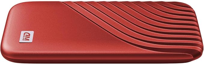 Western Digital 2TB My Passport SSD Portable External Solid State Drive Red Sturdy and Blazing Fast Password Protection with Hardware Encryption - WDBAGF0020BRD-WESN