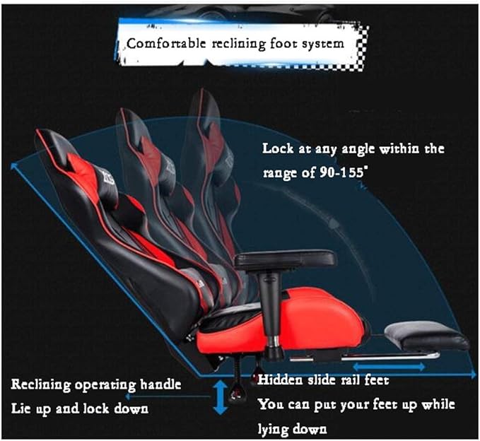 YYDS Chair E-Sports Gaming Chair with Pedal Artificial Leather Executive Ergonomic Swivel Chair with Headrest and Lumbar Pillow Ergonomically (Color : Camouflage Size : Aluminum Alloy feet)