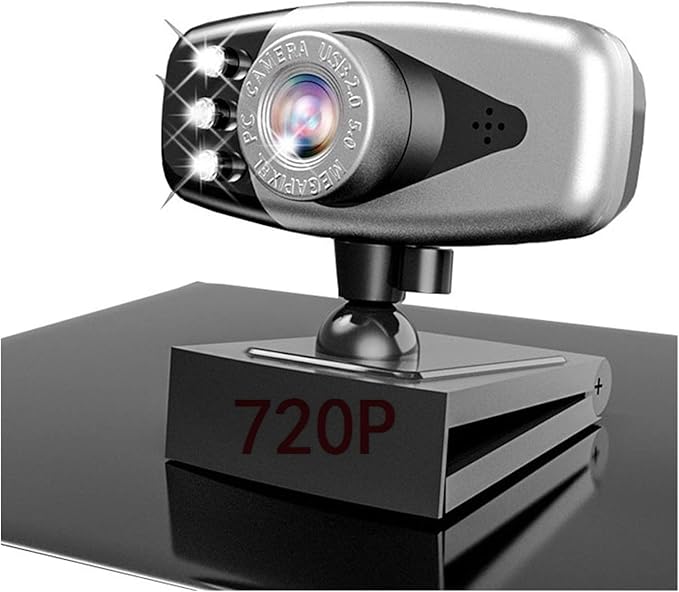 Computer Camera 720P/1080P USB Webcam with Microphone Manual Focus USB Webcam for PC Laptop Desktop Live Broadcast Video Calling Conference (Color : 720P Camera)