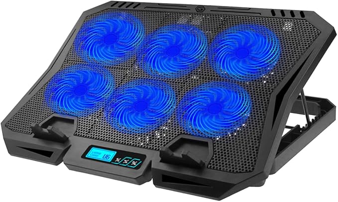 STOBOK Laptop Stand Cooling Fan Height Laptop Holder for Desk Portable Cooling Pad for Travel Quiet for Gaming and Work for Comfort