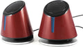Pair Portable Table Stand 3.5mm USB 2.0 Laptop Mini Speaker Red