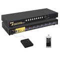 JideTech 8-Port HDMI KVM Switch 4K@60Hz with USB 3.0 Hub Audio Support Keyboard &amp Mouse Hotkey Remote Control Rack Mount 1U for Windows/Mac/Linux