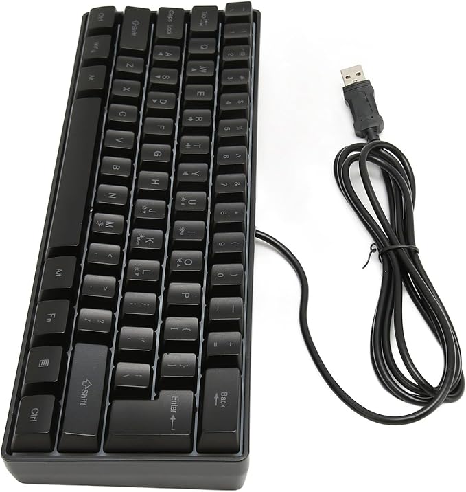 60% Mechanical Gaming Keyboards 61 Keys RGB Backlight Mini Keyboard Ultra Thin Compact Mechanical Keyboard fit for Office &amp Home for Vista/7/8/8 Pro