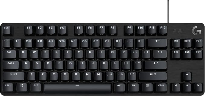 Logitech G413 TKL SE Mechanical Gaming Keyboard - Compact Backlit Keyboard with Tactile Mechanical Switches Anti-Ghosting Compatible with Windows macOS - Black Aluminum (Renewed)