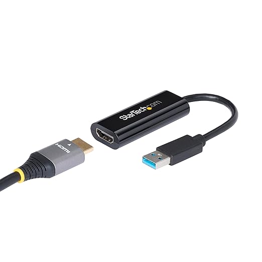 StarTech USB 3.0 to HDMI Adapter USB-A to HDMI Display Converter 1080P 60Hz Full HD Video Graphics Adapter Driver Required USB Monitor Extender for Windows PC (USB32HDES)