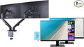 acer 24 Vero V247Y Gbmix FHD IPS Monitor with 4 ms Response Time Anti-Glare Integrated Speakers VESA Mount (100mm) &amp DKZ Hub Black (UM.QV7AA.G03) 2 Pack &amp ErgoFlexy Dual Monitor Mount