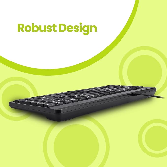 Perixx PERIBOARD-409P Wired PS2 Mini Keyboard Black US English Layout