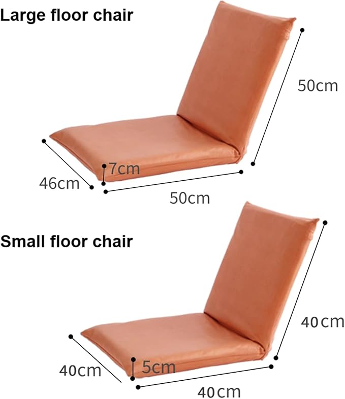 Padded Floor Chair with Adjustable Backrest Portable Floor Chair with 5 Gear Adjustable Back Support Suitable for Meditation Seminars Reading TV Watching or GamingBlueL