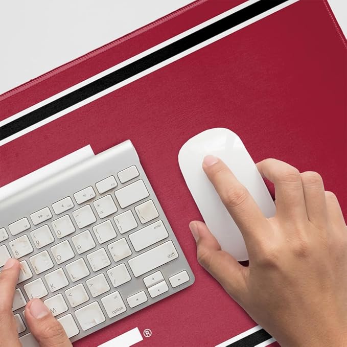 Temple University Owls Primary Logo Stripes Large Gaming Mouse Pad Desk Mat with Stitched Edges Non-Slip Base for Gamer Home and Office 31.5 x 15.7