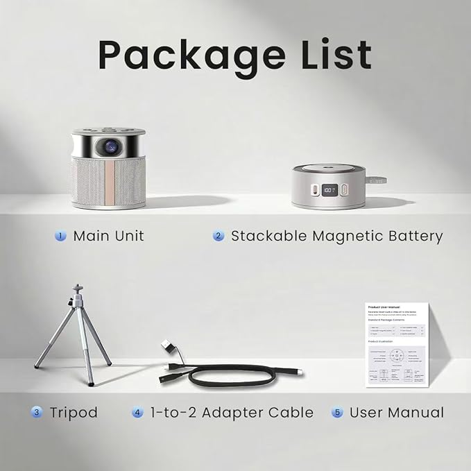 Panoramic 360° Camera/Mic/Speaker Three-In-One Immersive Remote Conference Pocket size 360° Recorder Both Overall and Speakers’ Close-up view 1080P for Small/Mid-size Conference Room TF Card Slot