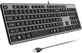 USB Wired Keyboard for WindowComfortable Quiet Chocolate Keys Durable Ultra-Slim Wired Computer Keyboard(QWERTY) for PC Windows 11/10/8/7/XP/Vista KB1430