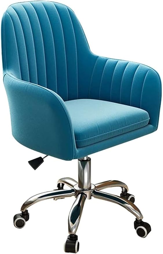 Work Chair Swivel Chair Velvet Upholstered Seat Backrest Lift Game Chair Chair Needed