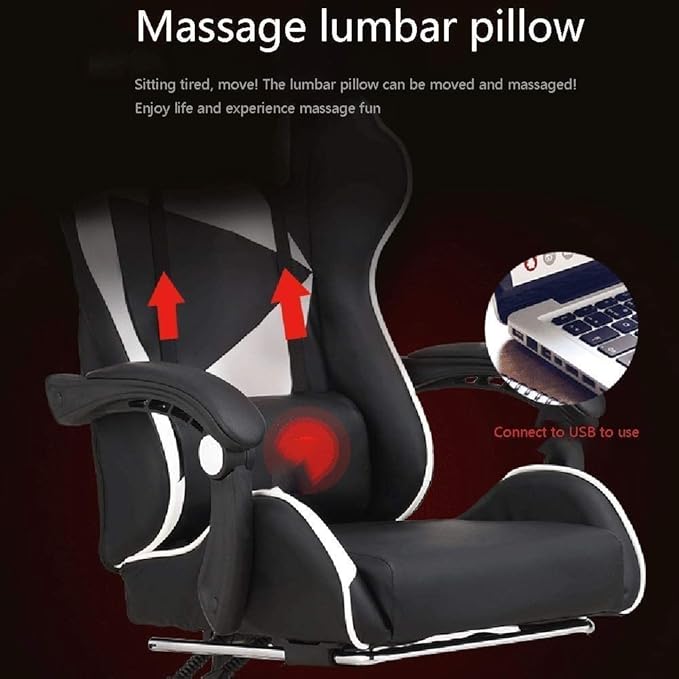 Office Chair E-Sports Chair Ergonomic Video Game Chair Reclining Office Chair Lift Swivel Chair Computer Chair Office Desk Chair (Color : Pink White) Needed