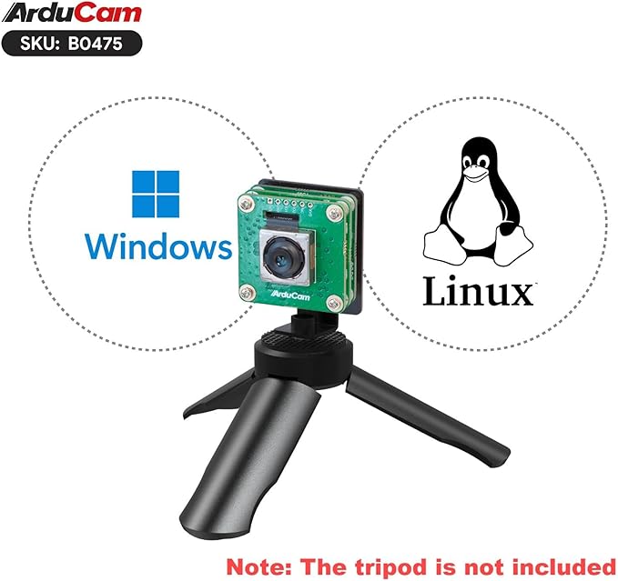 Arducam USB 3.0 Camera 64MP USB Camera Module 120fps High-Speed Webcam with 84°(D) Motorized Focus Lens and Metal Case Compatible with Windows and Linux OS