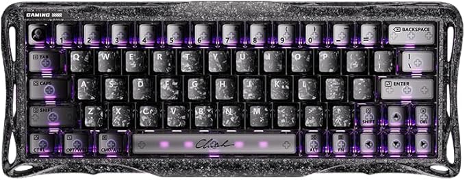 GravaStar Mercury V60 Pro 60% HE Magnetic Gaming Keyboard True 8kHz Polling Rate 0.125ms Latency Dynamic Rapid Trigger 0.005mm Adjustable Actuation Full Aluminum Frame (Cyber Frost Black)