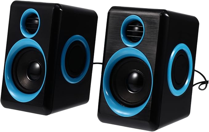 Mini USB 2.0 Loudspeaker Box for Desktop Laptop Compact Mini Surround Speaker with Dc 5v Power Home Computer Speaker for PC Audio and Gaming Use