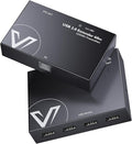 AV Access USB Extender Power Over Cable Cat5e/6/6a/7 up to 196ft/60m 4 Ports USB 2.0 Extender Over Ethernet Plug and Play Supports All Operating System(Power on TX Side)
