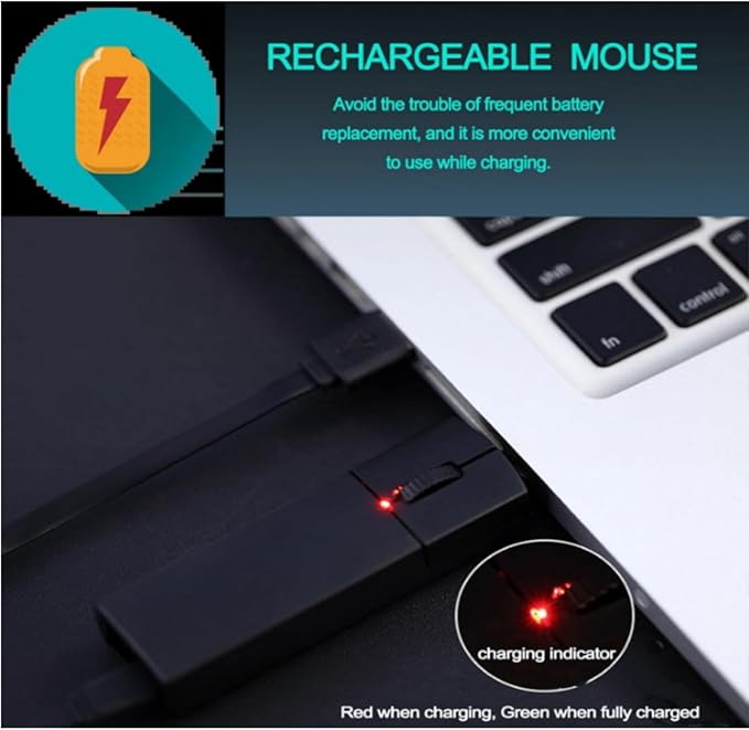 Ultra Small Bluetooth Wireless MouseDual Mode (Bluetooth+2.4G) Silent Rechargeable Mouse with Case1200 DPI Small Portable Mini Pocket Travel Cordless Mice for PC Computer Laptop MacBook Chromebook