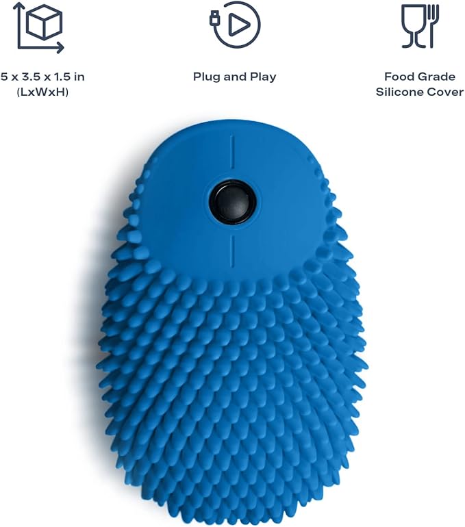 HedgeHog Health Hoglet Wireless Computer Mouse – Cute Functional and Tactile Fidget Tool. Combines Stress Relief with Comfort and Style Perfect for Enhancing Focus and Productivity (Blue)