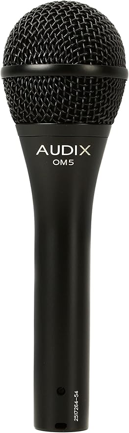 AUDIX OM5 Hypercardioid Handheld Dynamic Vocal Microphone for Stage Singers - Black