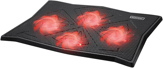 Laptop Cooling Pad Coolers for Notebook Gaming Fan Stable Stand Adjustable with 2 USB Port and Phone Holder Cooling Pad
