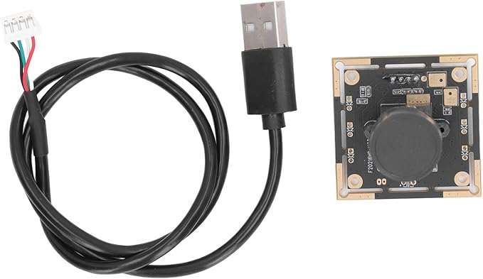 Camera Module USB Camera Board HD Wide Angle 2MP 1920x1080 Resolution 145° Field of View with Dual Microphones for Machine Vision Embedded Systems Black