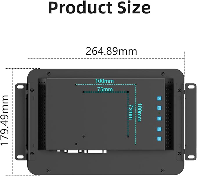 10.1 Inch Industrial Touch Monitors 10 Points Embedded Open Frame Monitor 1280 x 800 @ 60Hz TFT LCD Suitable for kiosks ATMs Vending Machines