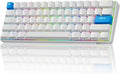 RK ROYAL KLUDGE C61 HE Gaming Keyboard 60% Wired Mechanical Keyboard with Hall Effect Magnetic Switch 8000Hz Polling Rate Rapid Trigger RGB Backlit 61 Keys White Blue