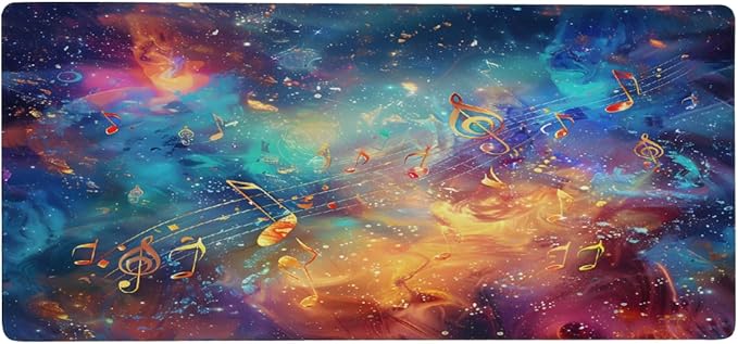 Abstract Galaxy Color Large Mouse Pad Gaming Mousepad Desk Mat for Desktop Computer Keyboard Waterproof Mouse Mat Desk Pad with Non-Slip Base for Game School Office Home 35.4 x 15.7