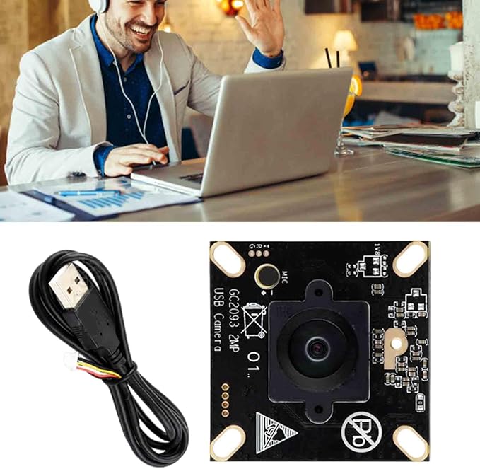 2MP GC2093 Sensory Wide Dynamic Backlight Imaging Fixed Focusing With Microphone USB Webcam For PC Computer Tablets Backlit Environment Webcam