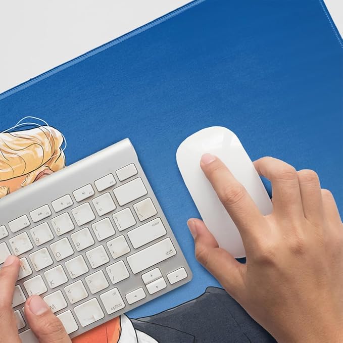 Happy Donald Trump Make America Great Large Gaming Mouse Pad Desk Mat with Stitched Edges Non-Slip Base