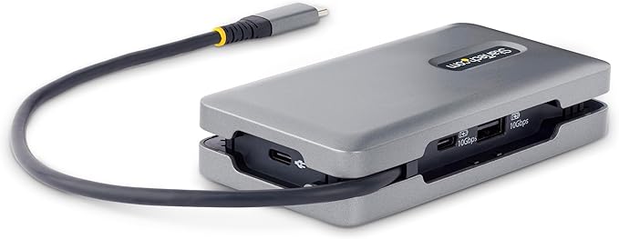 StarTech.com USB-C Docking Station for MacBook Pro M1 M2 M3 M4 and Windows 4K 60Hz HDMI or DP Video USB 10Gbps Hub 100W Laptop Charging GbE 1ft/30cm Cable