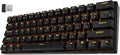 RK ROYAL KLUDGE RK61 Wireless 60% Triple Mode BT5.0/2.4G/USB-C Mechanical Keyboard 61 Keys Wireless Mechanical Keyboard Compact Gaming Keyboard with Software (Hot Swappable Blue Switch Black)